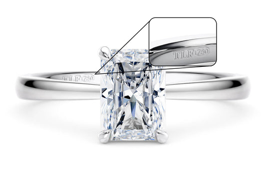 Baguette Cut Solitaire Engagement Ring Star Claw Set