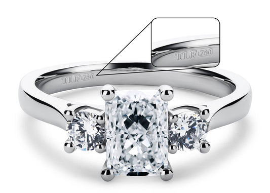 Baguette Cut Solitaire Engagement Triple Claw Set