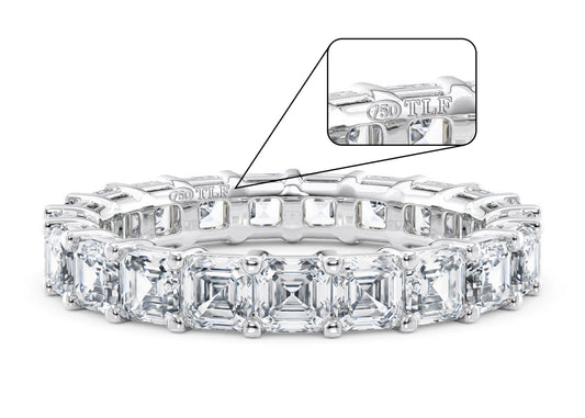 Asscher Diamond Full Claw Set Ring