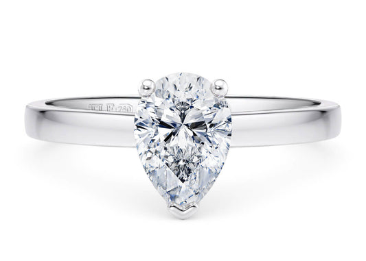 Pear Cut Solitaire Engagement Single Claw Set