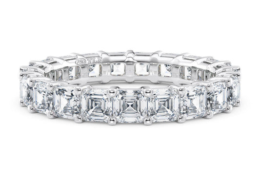 Asscher Diamond Full Claw Set Ring