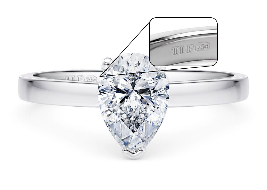 Pear Cut Solitaire Engagement Single Claw Set