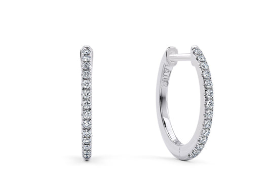 Round Diamond Earring Thin Set