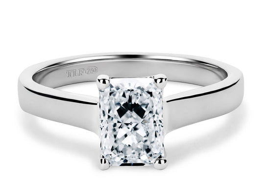 Baguette Cut Solitaire Engagement Single Claw Set
