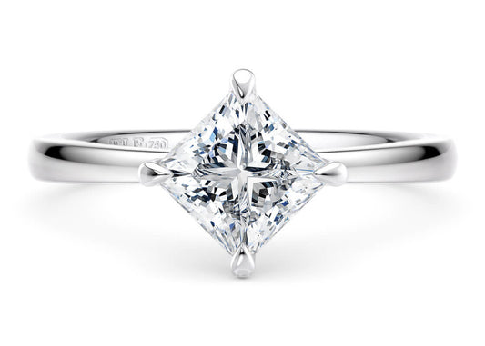 Princess Cut Solitaire Engagement Ring Star Claw Set